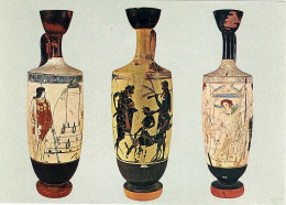 Carte Postale 3 Lecythes (Lekythos) Format 12x17 N'a Pas Circulé. - Antike