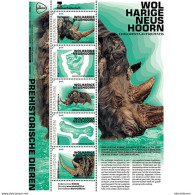 MTDR-BK2-041 MINT ¤ NETHERLANDS 2023 SHEET ¤ Prehistorische Animals - Wol Harige Neushoorn - Préhistoriques