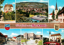 73306589 Neckarelz Schloss Neuburg Panorama Ev Kirche Marktplatz Mit Rathaus Aug - Mosbach
