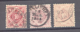 Wurtemberg  -  Service  :  Mi  102  (o)  3 Teintes - Usati