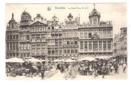 CPA Bruxelles - La Grand'Place - Marché Aux Fleurs - Animée - A Circulée - Marchés