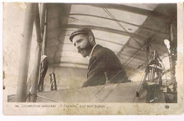 H. FARMAN SUR SON BIPLANCARTE PHOTO - Airmen, Fliers