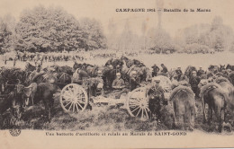 Guerre 1914 - 15, Campagne 1914, Bataille De La Marne, Une Batterie D'Artillerie Et Relais Au Marais De Saint-Gond (51) - 1914-18