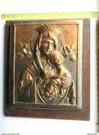 LADE 900 -50-30-   ICONE EN CUIVRE - KOPEREN ICOON 16.50 X 14 CM - - 16X10X4 CM - 396 GRAM - Religious Art