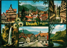 73306523 Urach Bad Marktplatz Ortsansicht Fachwerk Wasserfall Rathaus Urach Bad - Bad Urach