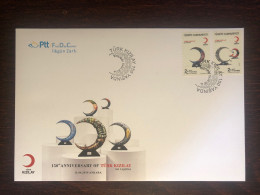 TURKEY FDC COVER 2019 YEAR RED CRESCENT RED CROSS HEALTH MEDICINE STAMPS - FDC