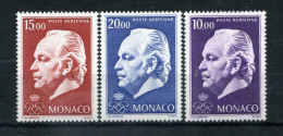 1974 MONACO SET MNH ** A97/A99 Effigie Del Principe Ranieri III - Poste Aérienne