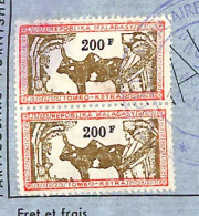 Connaissement Majunga à Marseille 1973 Avec Timbre Valeur 200 F X 2 - Madagascar (1960-...)