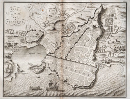 ST-IT SIRACUSA Plan De La Ville De Syracuse 1818 Rollin - Estampas & Grabados