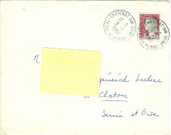 Cachet à Date Manuel Sur Lettre Chatenay Sur Seine. Seine Et Marne Du 3/01/1964 - Manual Postmarks