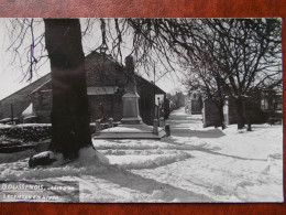 21 - BOUSSENOIS - Le Centre En Hiver. (Monument / Carte Photo Très Rare) - Altri & Non Classificati