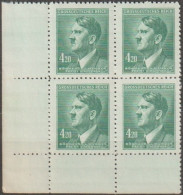 06/ Pof. 122, Corner 4-block - Unused Stamps