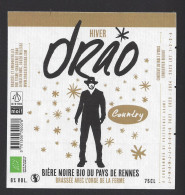 Etiquette De Bière Hiver  -  Country  -  Brasserie Drao  à Melesse  (35)  -  Thème Danse - Bière