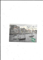 CARTE POSTALE 76 LE TREPORT LE PORT ET LE QUAI FRANCOIS 1ER VOYAGEE - Le Treport