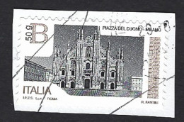 Italia 2016; Piazze D’ Italia : Piazza Del Duomo A Milano, Tariffa B-50g, Usato. - 2011-20: Usados