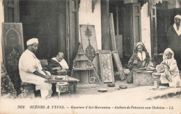 Maroc Scènes Et Types Ouvriers D' Art Marocains Atelier De Peinture Aux Oudaias CPA - Sonstige & Ohne Zuordnung