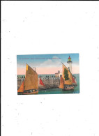 CARTE POSTALE 76 LE TREPORT DEPART DE BARQUES DE PECHE POUR PROMENADE EN MER - Le Treport