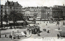 *CPA - 75 - PARIS - La Gare De L'Est - Bd Et Rue De Strasbourg - Métro Parisien, Gares