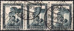 Madrid - Perforado - Edi O 673 Tira 3 - "CTNE" (Telefónica) - Oblitérés