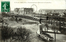 *CPA - 75 - PARIS - (XVème) - Vue Panoramique Du Métro Et La Grande Roue - Metro, Estaciones