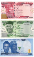 Nigeria 200-500-1000 Naira 2023 Set Of 3 Uncirculated - Nigeria