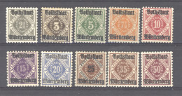 Wurtemberg  -  Service  :  Mi  134-43  * - Neufs