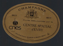 Etiquette Champagne Brut CNES Centre Spécial D'Ivry  Pierre Mignon Le Breuil Marne 51 - Champagne