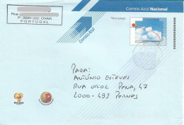 Portugal , 01/2004 , Stationery Envelope , Entier , Nuvens , Clouds , Euro 2004 - Interi Postali