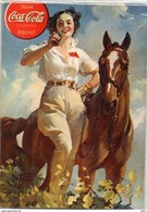 Trink "COCA-COLA" Eiskalt  - Femme Et Cheval  (94923) - Pubblicitari