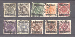 Wurtemberg  -  Service  :  Mi  134-43  (o) - Used