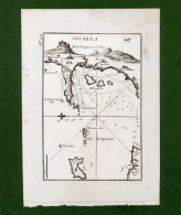 ST-IT TRAPANI -Trapano ROUX 1795~ CARTA NAUTICA Con Profondità Del Mare - Estampes & Gravures