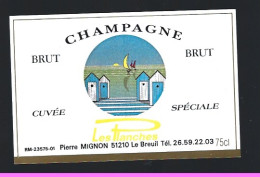 Etiquette Champagne Brut Cuvé Spéciales Les Planches   Pierre Mignon Le Breuil Marne 51 - Champan