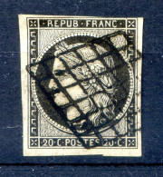 060524 TIMBRE FRANCE N°3    1  Filet Rasant - 1849-1850 Ceres