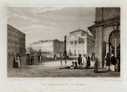 ST-IT TRIESTE Piazza Della Borsa 1850 Inc. Su Acciaio Louis Hoffmeister - Prenten & Gravure