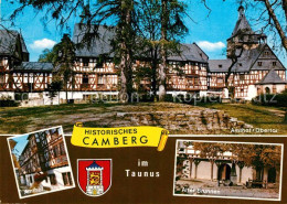 73305288 Camberg Bad Amthof Obertor Fachwerk Alter Brunnen Wappen Camberg Bad - Bad Camberg