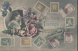 LANGAGE DES TIMBRES ( BELGE )          ZIE AFBEELDINGEN - Timbres (représentations)