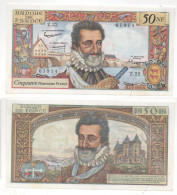 + BILLET 50 NOUVEAUX FRANCS  2/7/1959 + NEUF  + - 50 NF 1959-1961 ''Henri IV''