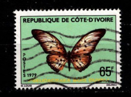 - COTE D'IVOIRE - 1979 -YT N° 498 - Oblitéré - Papillon - Costa D'Avorio (1960-...)