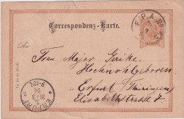 AUSTRO-HUNGARIAN EMPIRE > 1894 POSTAL HISTORY > Stationary Card From F.P.A. To Erfurt, Germany - Lettres & Documents