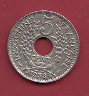 Indochine 1 Pièce De 5 Centimes De  1938 Dans L 'état (54) - Autres & Non Classés