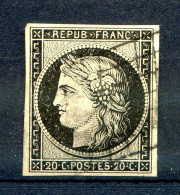 060524 TIMBRE FRANCE N°3    4 Marges   TTB - 1849-1850 Cérès