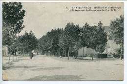 CPA Voyagé 1904 * CHATELAILLON Boulevard De La République Et Le Monument Des Combattants De 1870 * Editeur L.C. - Châtelaillon-Plage