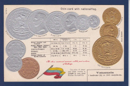 CPA Monnaie Numismatique Gaufrée Embossed Coin Non Circulée Venezuela - Monedas (representaciones)