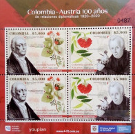 Colombia 2020, 100 Years Diplomatic Relations With Austria, MNH S/S - Kolumbien