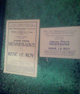 Ticket D'entrée + Invitation Concert Hennebain &  René Le Roy Année 1931 - Tickets - Entradas