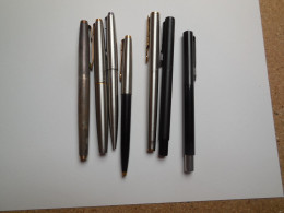 Lot Stylo PARKER AVEC POMPES (2 AVEC MINES) DONT 1 EN ARGENT ET POINTE PLUME 14K, Stylos N'écrivent Pas.....ref N14/N5 - Lapiceros