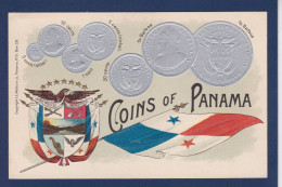 CPA Monnaie Numismatique Gaufrée Embossed Coin Non Circulée Panama - Monedas (representaciones)