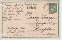 Königreich Bayern, Füssen - Postal  Stationery