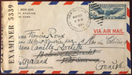 Etats-Unis, Divers PA Sur Enveloppe Censurée De New-York 22.5.1941 Pour La Suisse - (B2704) - Marcofilia