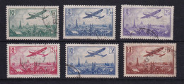 POSTE AERIENNE N°8 à 13 Oblitéré CàD - 1927-1959 Oblitérés